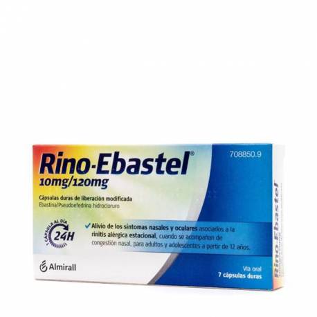 RINO-EBASTEL 10 mg/120 mg CAPSULAS DURAS DE LIBERACION MODIFICADA