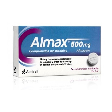 ALMAX 500 mg COMPRIMIDOS MASTICABLES