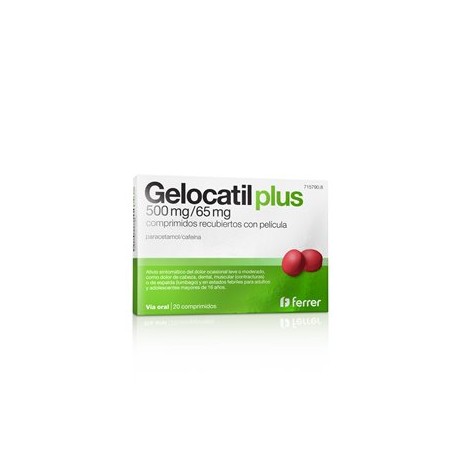 GELOCATIL PLUS 500 MG/65 MG COMPRIMIDOS RECUBIERTOS CON PELICULA