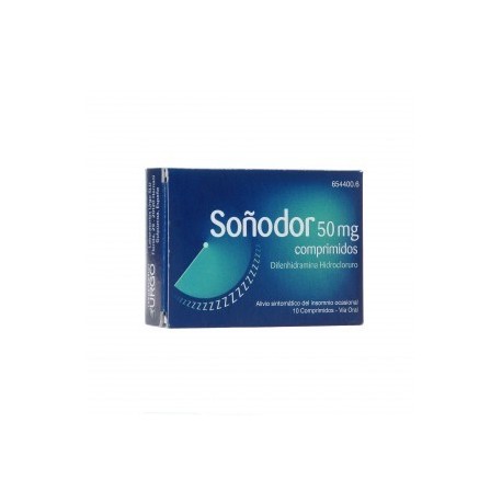 SOÑODOR DIFENHIDRAMINA 50 mg COMPRIMIDOS