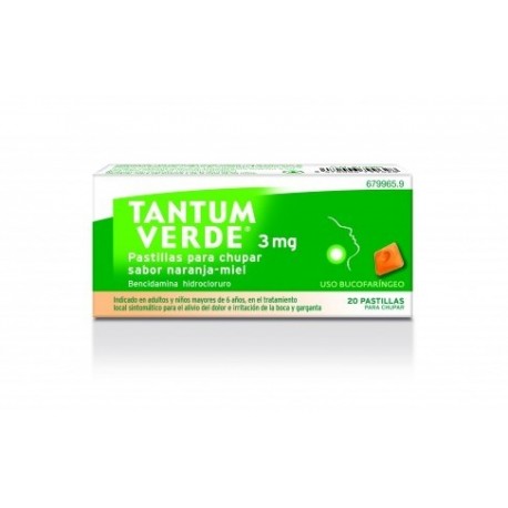 TANTUM VERDE 3 mg PASTILLAS PARA CHUPAR SABOR LIMON