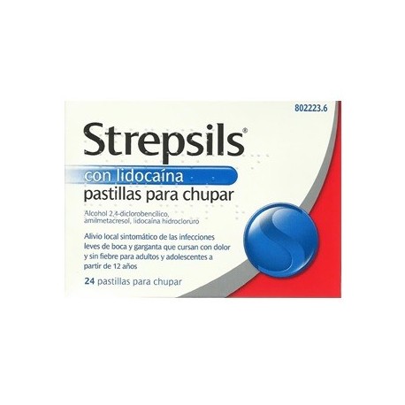 STREPSILS CON LIDOCAINA PASTILLAS PARA CHUPAR