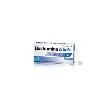 BIODRAMINA 20 mg CHICLES MEDICAMENTOSOS