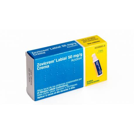 ZOVICREM LABIAL 50 mg/g CREMA