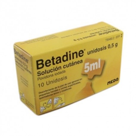 BETADINE UNIDOSIS 500 MG SOLUCIÓN CUTÁNEA EN ENVASE UNIDOSIS