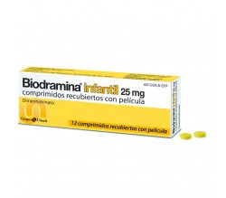 BIODRAMINA INFANTIL (25 MG 12 COMPRIMIDOS )