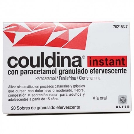 COULDINA INSTANT CON PARACETAMOL GRANULADO EFERVESCENTE