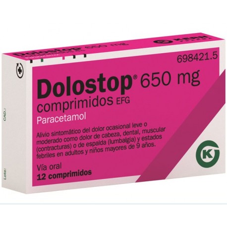 DOLOSTOP 650 MG COMPRIMIDOS