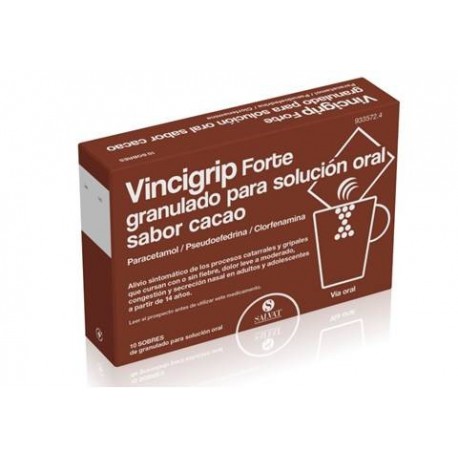 VINCIGRIP FORTE GRANULADO PARA SOLUCION ORAL SABOR CACAO