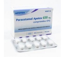 PARACETAMOL APOTEX EFG (650 MG 20 COMPRIMIDOS )