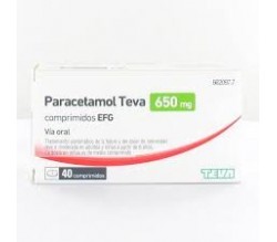 PARACETAMOL TEVA EFG (650 MG 40 COMPRIMIDOS )