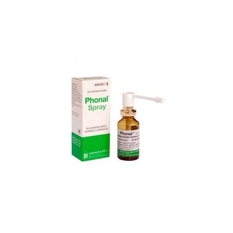 PHONAL SPRAY 0,2 MG/ML + 0,2 MG/ML SOLUCION PARA PULVERIZACION BUCAL Y LARINGOFARINGEA