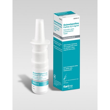 OXIMETAZOLINA FARLINE 0,5 mg/ml SOLUCION PARA PULVERIZACION NASAL