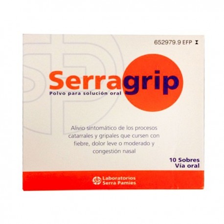 SERRAGRIP 650 MG/ 10 MG/ 4 MG POLVO PARA SOLUCION ORAL