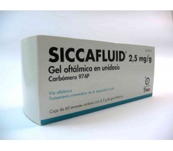 SICCAFLUID (2.5 MG/G GEL OFTALMICO 60 MONODOSIS 0.5 G )