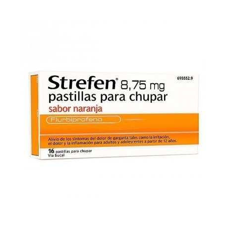 STREFEN 8,75 MG PASTILLAS PARA CHUPAR SABOR NARANJA