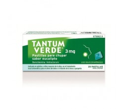 TANTUM VERDE (3 MG 20 PASTILLAS PARA CHUPAR MENTA )