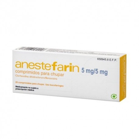 ANESTEFARIN 5 mg/5 mg COMPRIMIDOS PARA CHUPAR