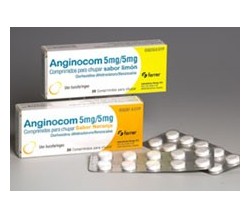 ANGINOCOM (20 COMPRIMIDOS PARA CHUPAR NARANJA )