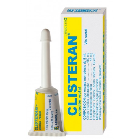 CLISTERAN 450 MG/45MG SOLUCION RECTAL