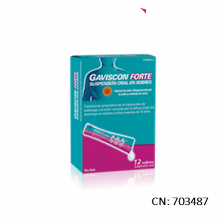 GAVISCON FORTE SUSPENSION ORAL EN SOBRES